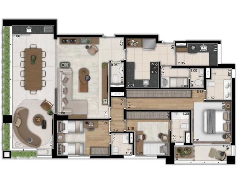 155m²