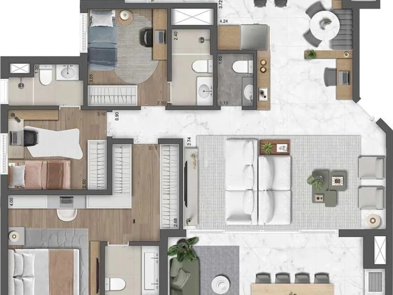 140m²