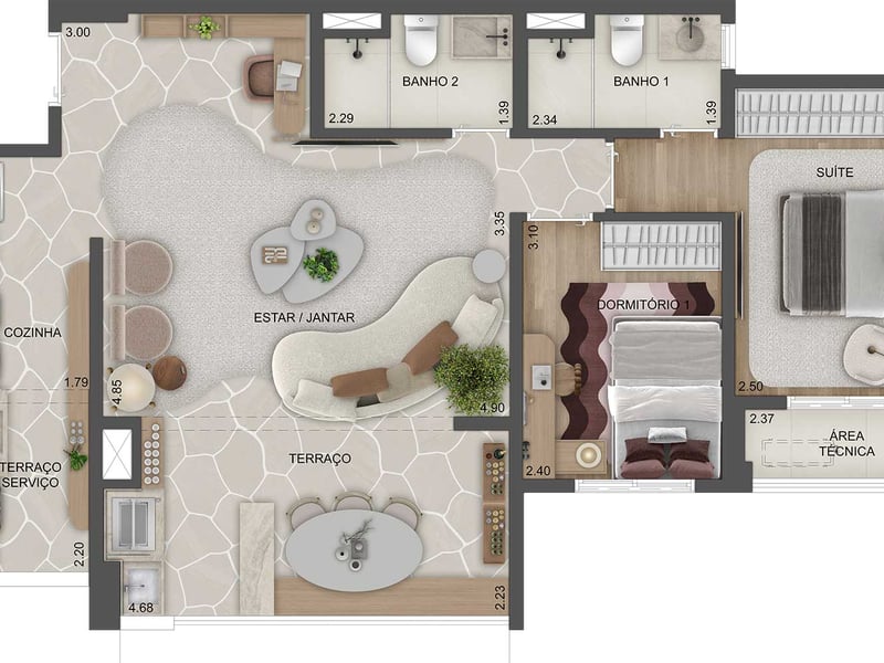 79m²