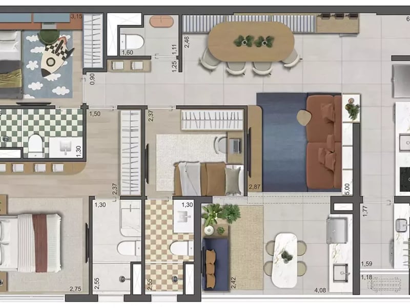 97m²