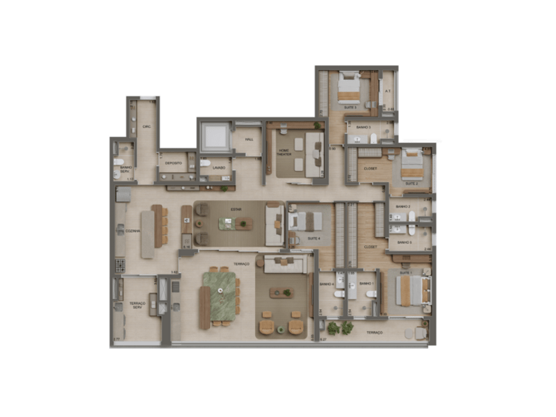 243m²