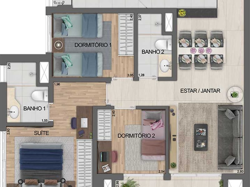 93m²