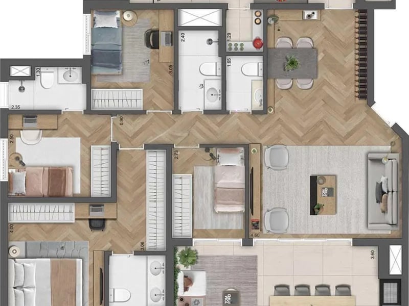 140m²