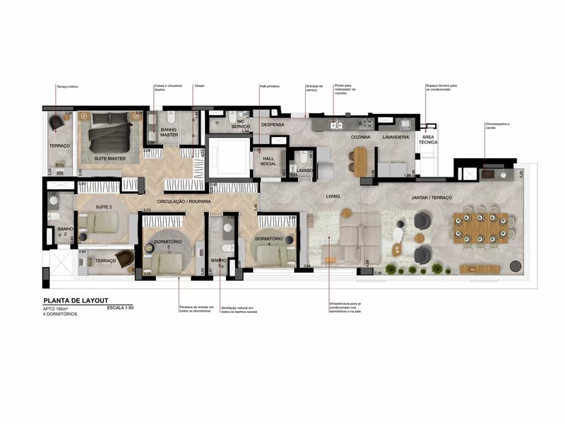 195m²