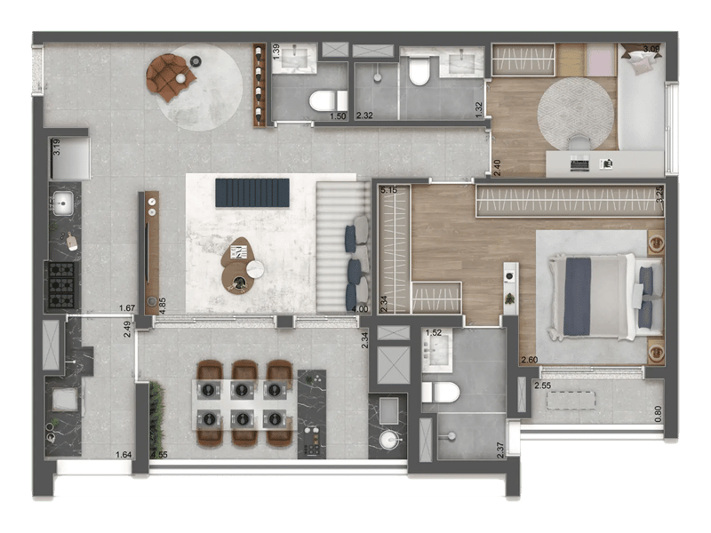 85m²