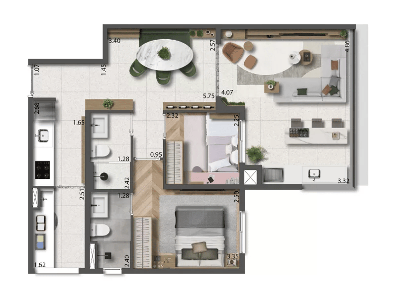 67m²