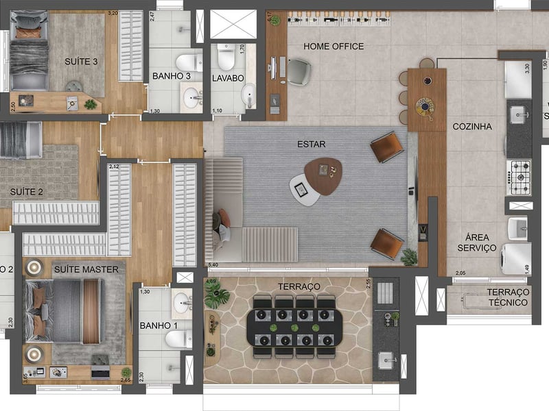 126m²
