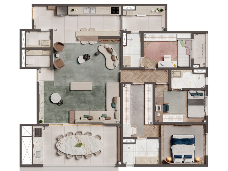 134m²