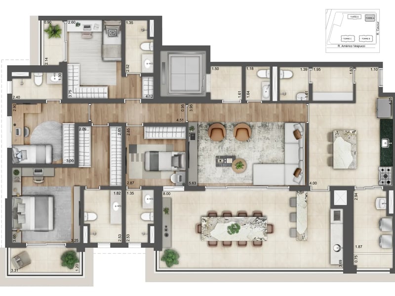 188m²