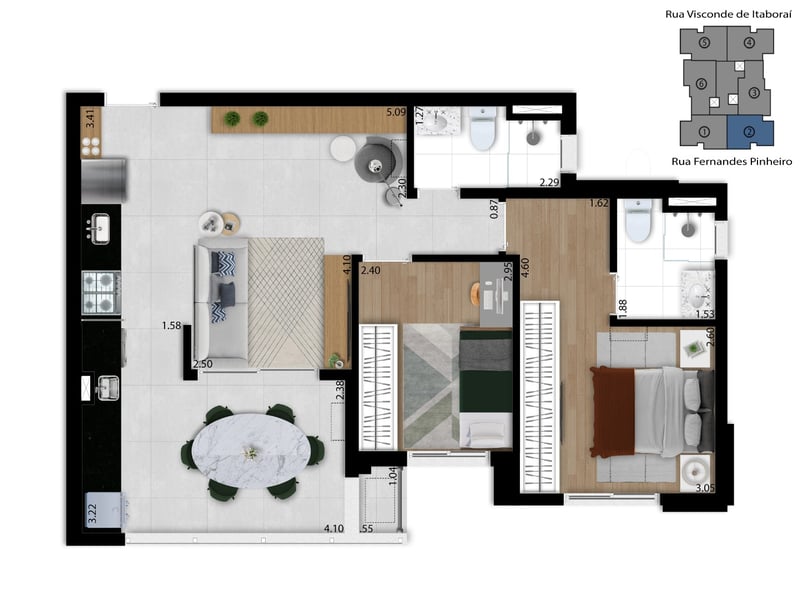 63m²