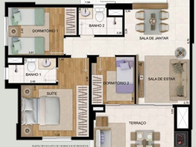 85m²